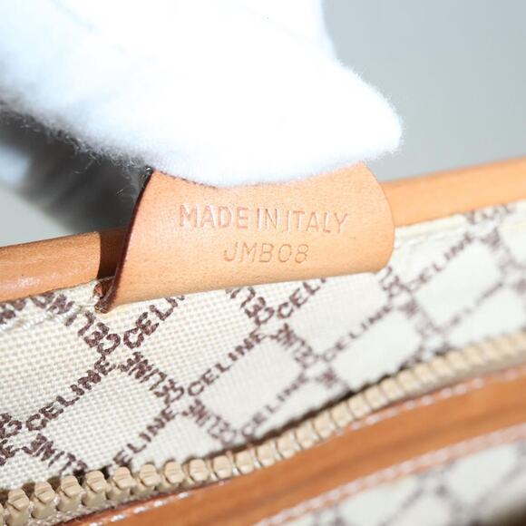 CELINE Macadam Canvas Trunk Pvc Leather Gold Brown - Picture 12 of 16